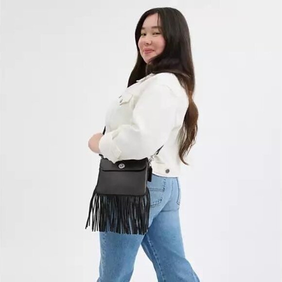 NWT Coach 1964 Fringe Bag Black - Picture 11 of 12
